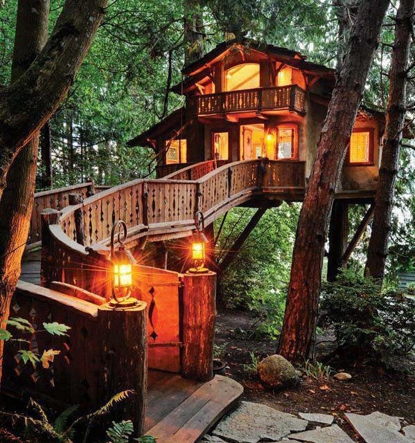 Treehouse in the Pacific Northwest #wood #architecture #treehouse