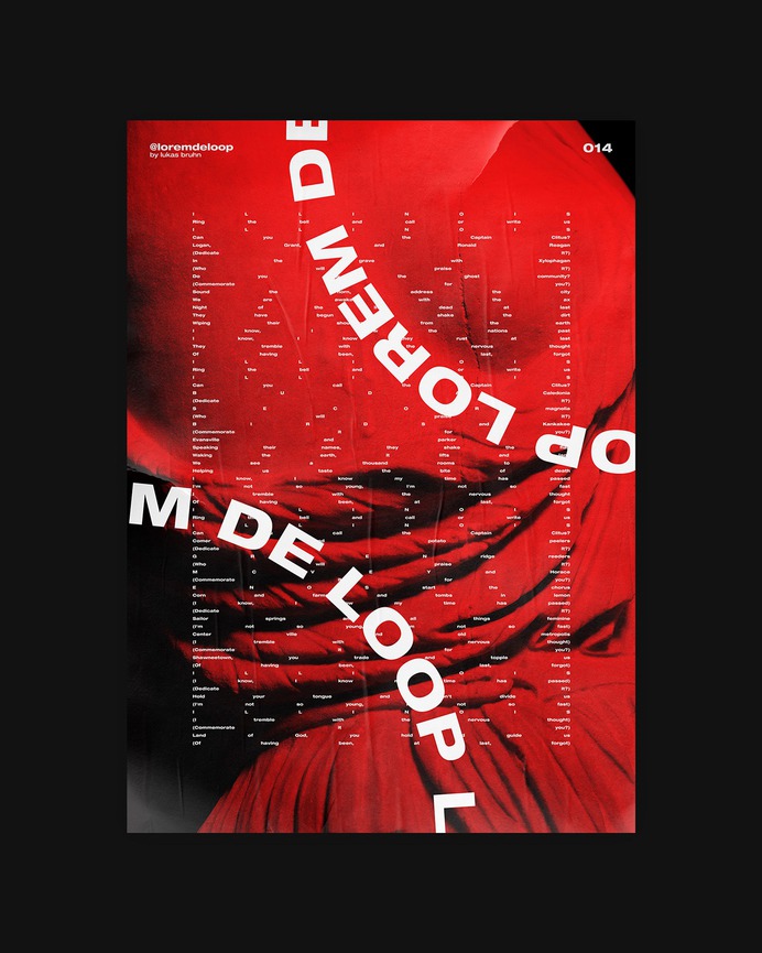 WEEK 02 - POSTER A DAY by LOREM DE LOOP on Behance