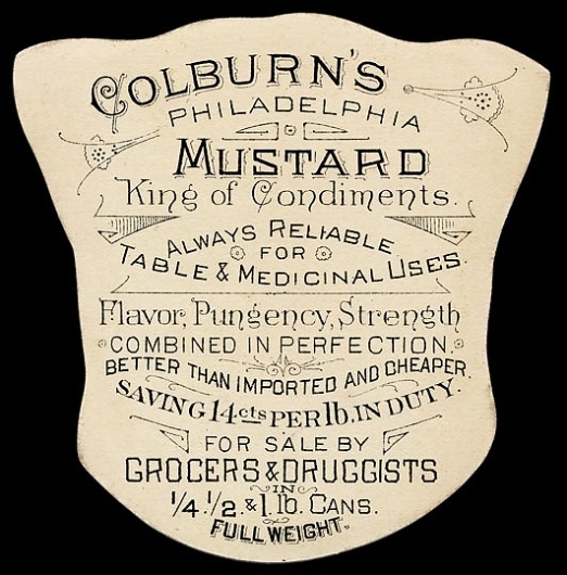Colburn's Mustard | Sheaff : ephemera #type
