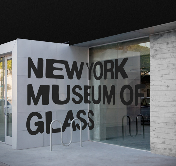 New York Museum of Glass #lettering #branding #glass #warped #signage #typography