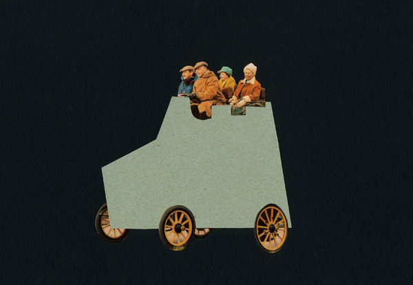 wacky racers anthony zinonos works #illustration #collage