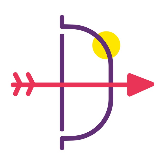 See more icon inspiration related to hunter, cultures, sports and competition, bow and arrow, archery, hunting, weapon, bow, sport, arrow and arrows on Flaticon.
