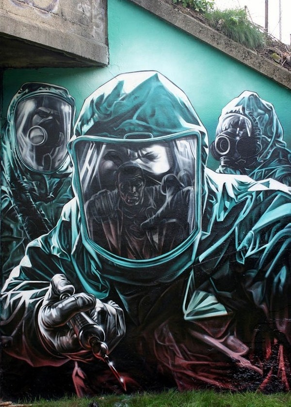Kontaminasi grafiti realistis #grafiti #realisme #street #art #realistic