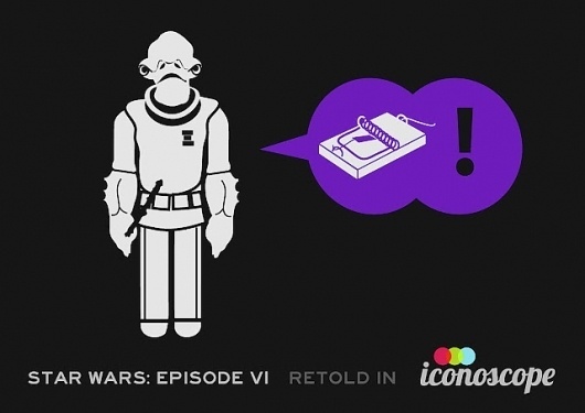 I should really get out more.: Star Wars Episode VI Retold in Iconoscope #icons #wars #star #minimalistic