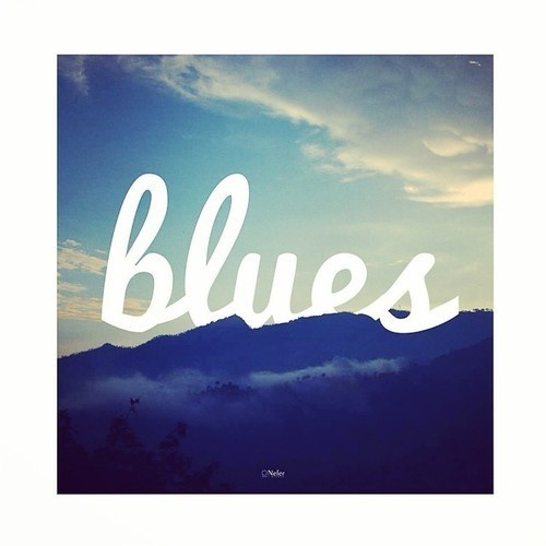 mountain blues #sky #design #concept #nature #blue #typo