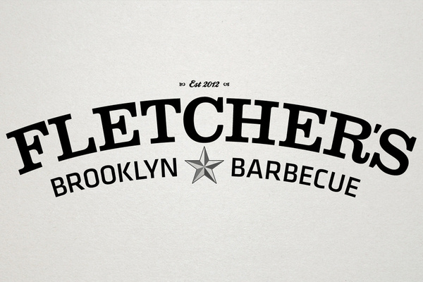 Fletcher's Brooklyn Barbecue #branding #barbecue #identity #fletchers #custom #logo #brooklyn #typography