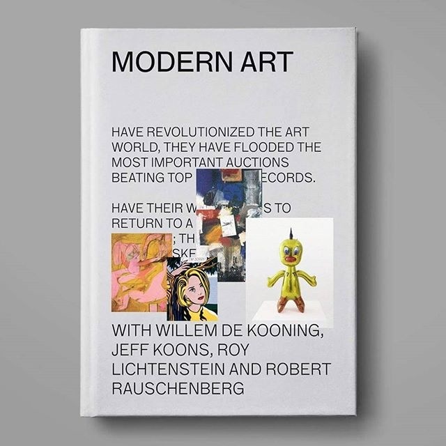MODERN ART BOOK 📚📑📖 #modern #art🎨 #modernart #dekooning #roylichtenstein #robertrauschenberg #jeffkoons #book #editorial #brandu