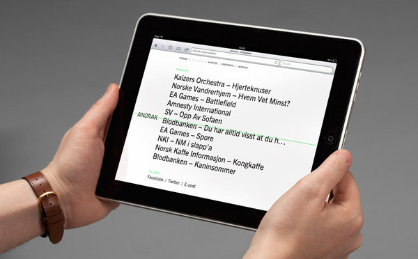 Anorak web #website #ipad