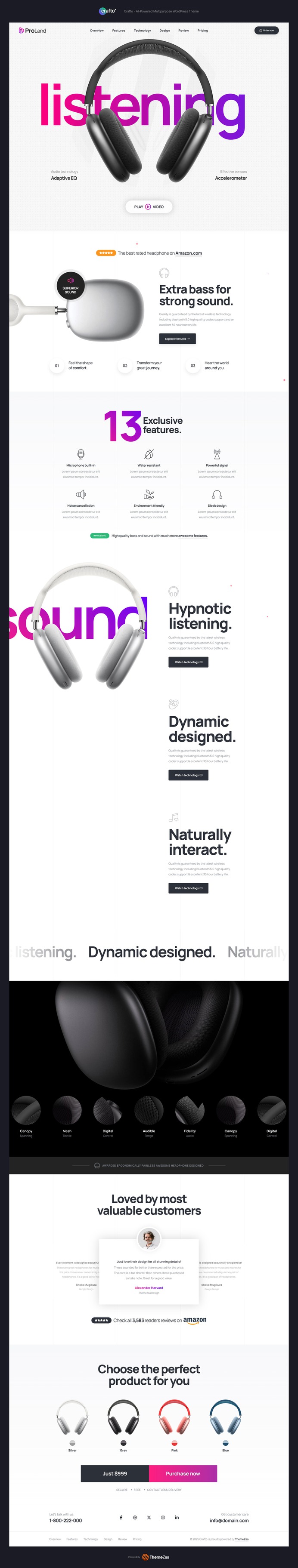 Elevate your product presentation with the #Product #Showcase demo of #Crafto — a sleek, modern layout crafted for brands that want their products to shine. With bold visuals, smooth scroll animations, and minimalist design, this demo puts your product front and center. Perfect for tech gadgets, digital tools, fashion items, or creative launches. Built with #Elementor, fully #responsive, and optimized for conversions — it's your secret weapon for stunning product storytelling.