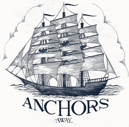 The Phraseology Project #lettering #sail #illustration #ship #sea #phraseology #anchor #mast #nautical