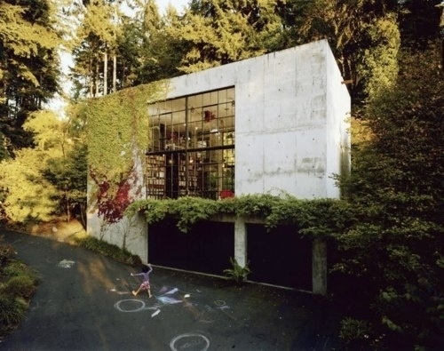 The Pursuit Aesthetic #green #bookcases #libraries #landscapes #architecture #glazing #facades