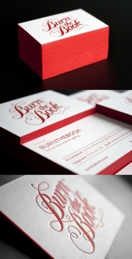 Red Letterpress Cards | Business Cards Observer #print #cards #business #typography