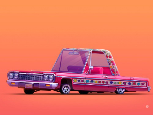 Drop A Gear - Iconic Vehicles: Illustrations by Servin Seidaliev