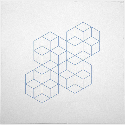 #339 Cubic dance – A new minimal geometric composition each day