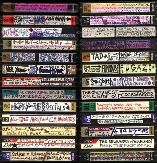 tumblr_lpetqraikH1qzezj5o1_1280.jpg 809×844 pixels #tape #cassette #drawn #music #hand #typography