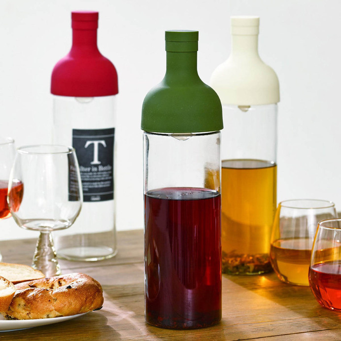 The Cold Brew Tea Bottle allows you to brew, store and serve tea effortlessly. It is beautifully designed, and preserves the tea's natural