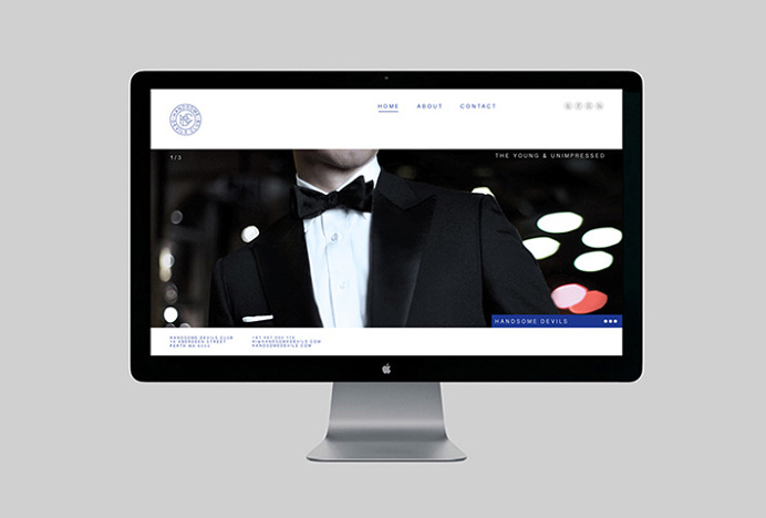 Handsome Devils Club by Taylor Evans #website #web design