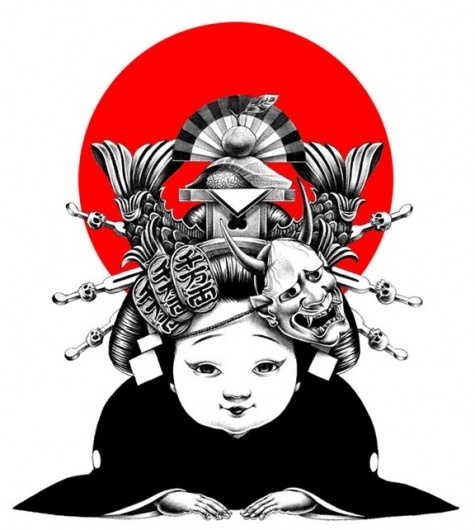 Ball-point pen illustrations by Hakuchi | Abduzeedo | Graphic Design Inspiration and Photoshop Tutorials #hakuchi