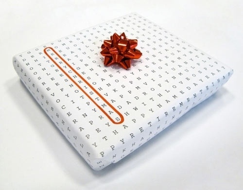 Word Puzzle Universal Wrapping Paper | Design Milk #sexy #and #functional #super