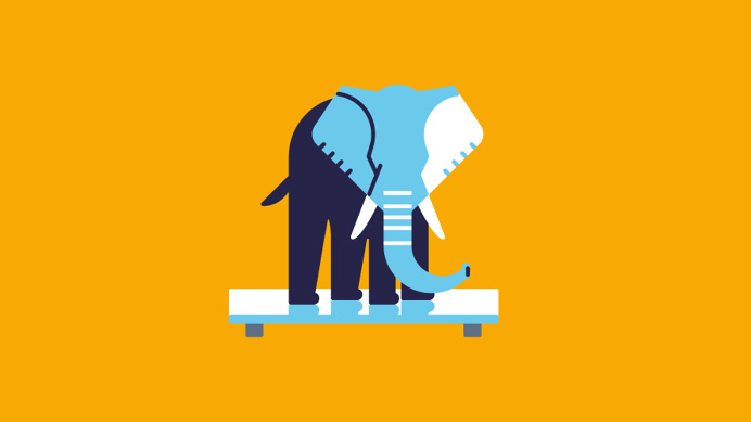 Illustration by Timo Meyer for Futuremag #animal #elephant #geometric #iconic #icon