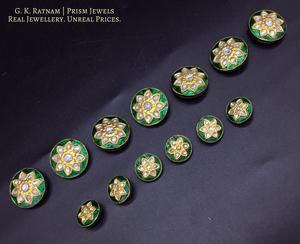 Sherwani Buttons - gold diamond polki kundan meena jadau jewellery