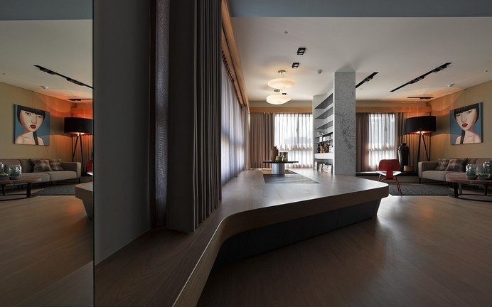 Unconventional Apartment in Taiwan With Striking Custom Made Furniture Elements #modern #contemporary #home #inspiring #architecture #apartment