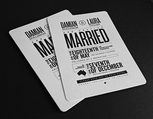 Terry Dee: Art Director / Bonus Features #wedding #invites #typography