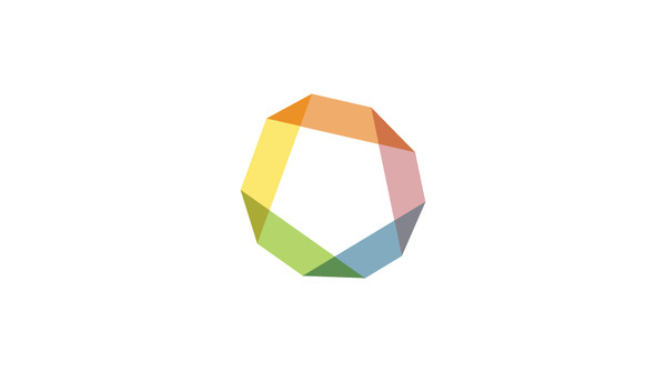 midem Logo #overlap #transparency #wheel #identity #music #logo #pentagon #rainbow