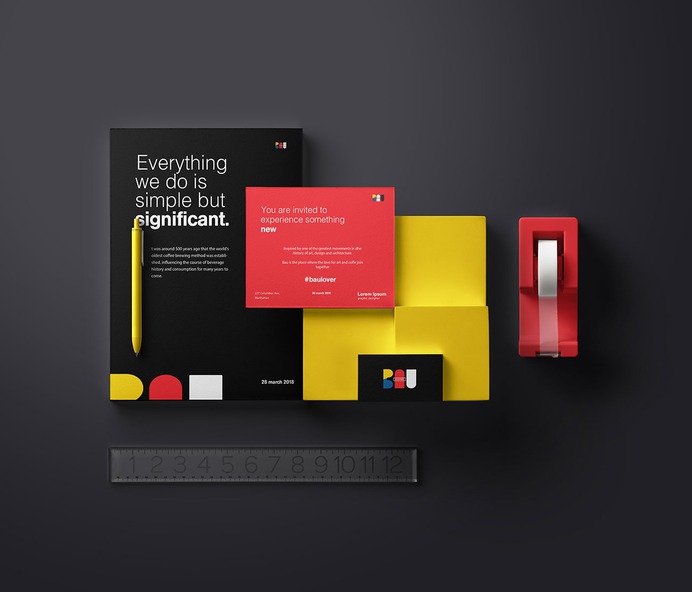 Bau Branding - Mindsparkle Mag Bau designed by Leandra Rexhepi is a coffee shop and is created for all the coffe & art lovers. #logo #packaging #identity #branding #design #color #photography #graphic #design #gallery #blog #project #mindsparkle #mag #beautiful #portfolio #designer