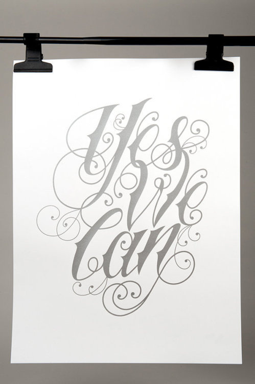 Yes We Can poster by Josh Higgins | Typeverything.com #lettering #typeverything #publication #poster #typography
