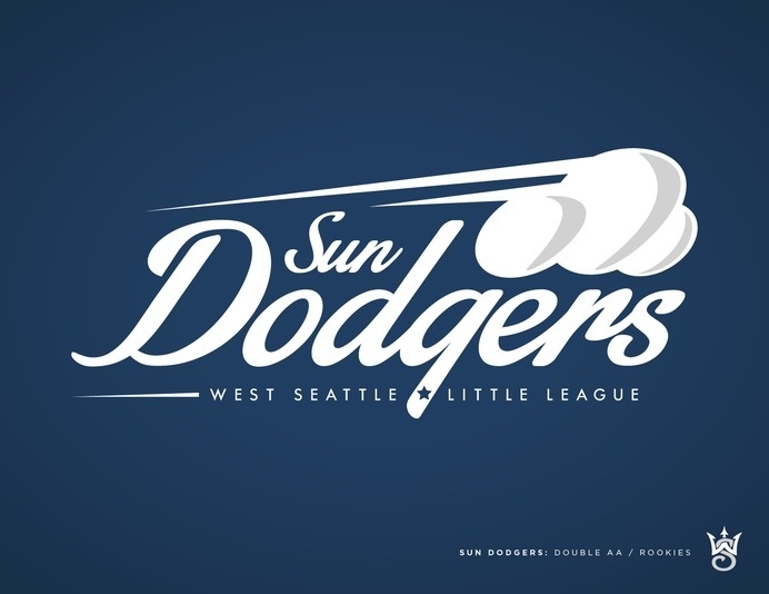 West Seattle Little League - danlustig.com #sun #seattle #sports #baseball #logo #dodgers #typography