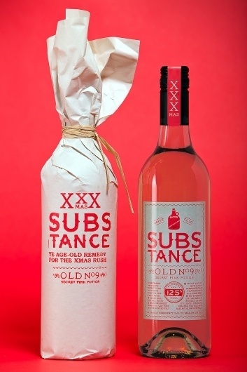 Marx - Packaging & Branding #substance #bottle #design #xxx #wine #christmas #gift #package