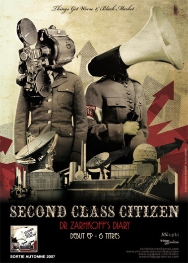Second Class Citizen Flyer EP - 13decembre - Séverin Boonne #music #collage