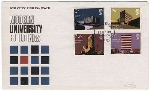 modern university buildings stamps | Flickr - Photo Sharing! #envelopes #british #modern #university #stamps #vintage #buildings