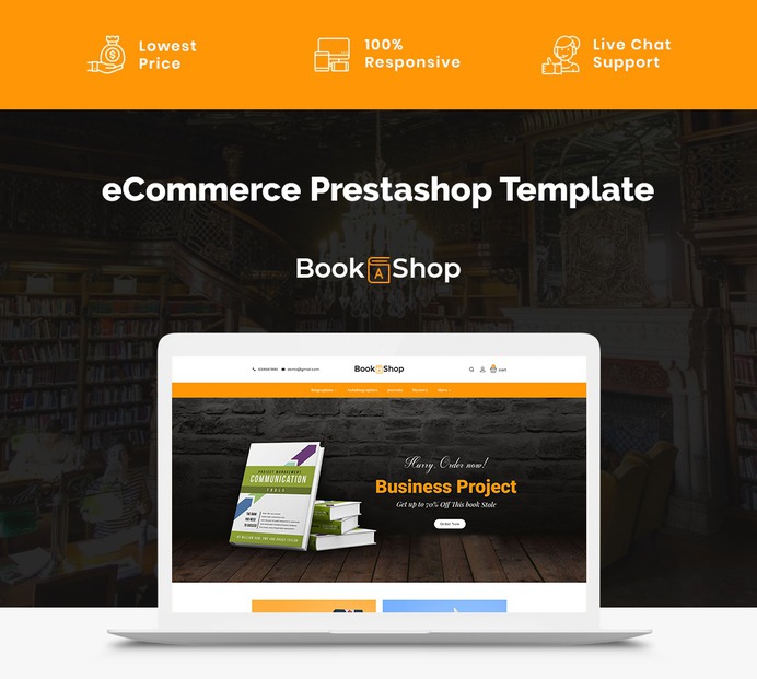 #Book Shop & #Stationary - #Prestashop #Responsive #Theme | #TemplateTrip #eCommerce #Website #Design #Template