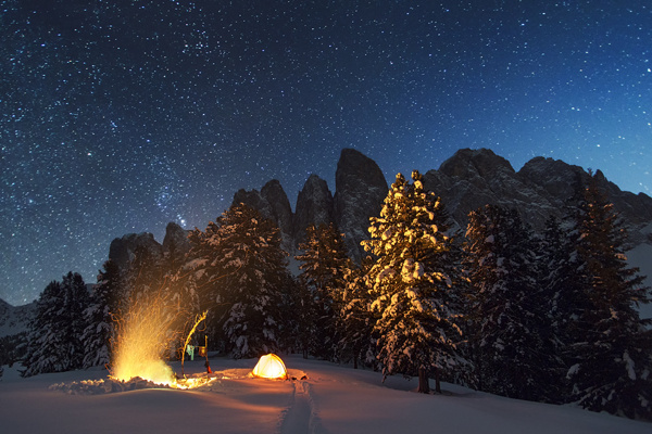 The Camp in the Wild Mountains by Photographer Lukas Furlan #wild #camp #night #photography #mountains
