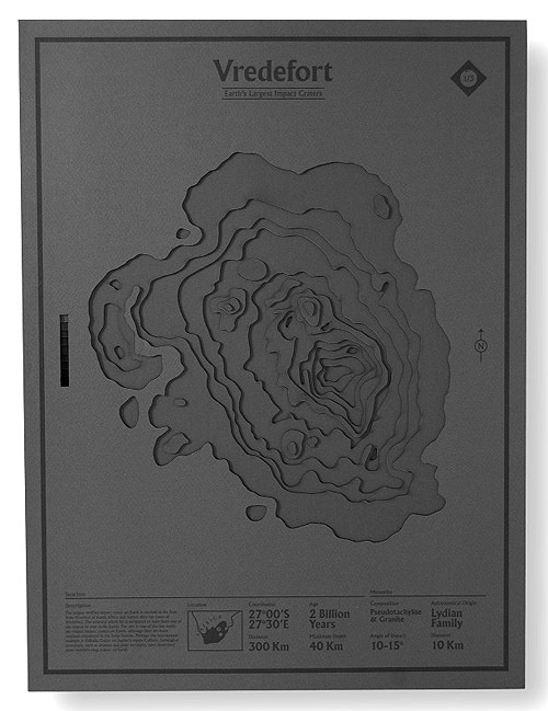 CJWHO ™ (Earth's Largest Impact Craters Poster by Nicholas...) #craters #impact #print #design #illustration #posters #art #clever