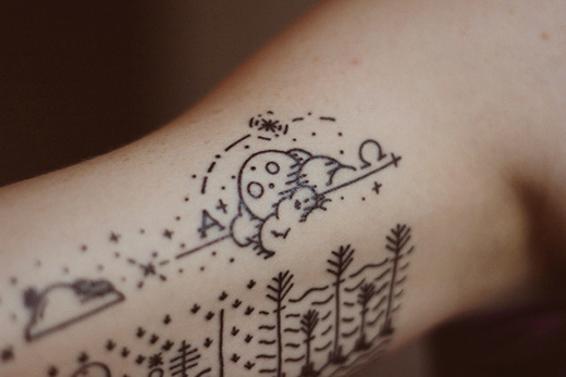 CJWHO ™ (Minimal Tattoo for Dad) #design #illustration #tattoo #minimal #art #tattoos