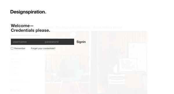 designspiration_login #minimalist #interface