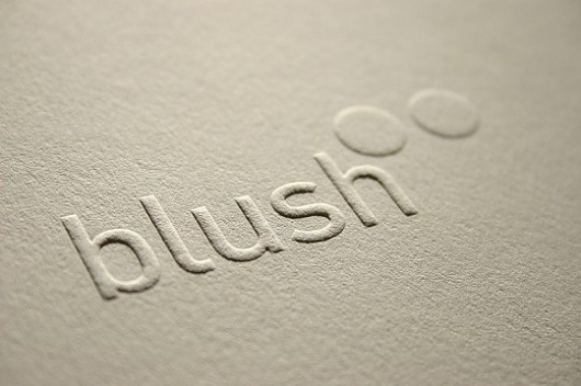 Blush°° Bespoke & custom letterpress printing in the UK #logo