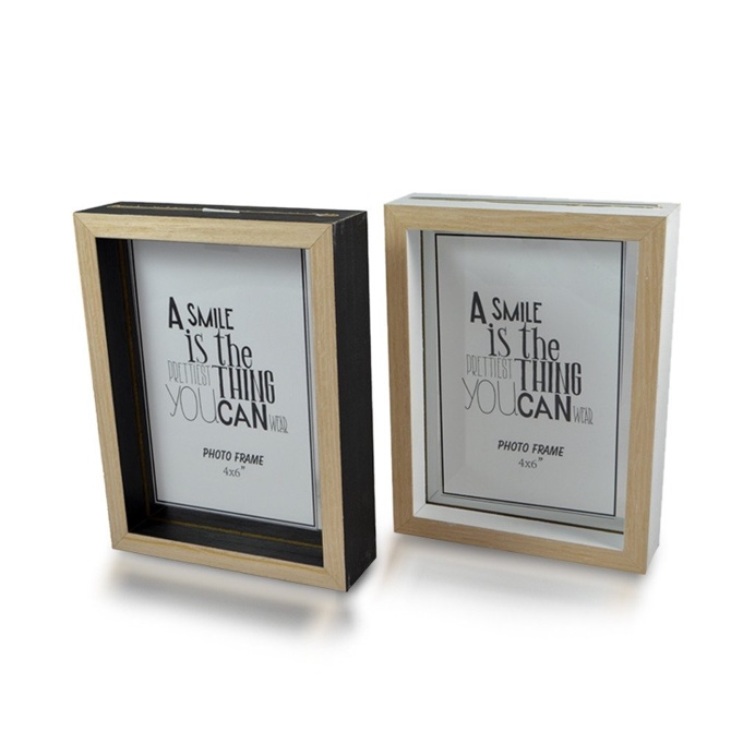 Slide in Photo Frame Natural Colour 16cm x 21cm, Set of Two Pictures 12.5cm x 17.5cm