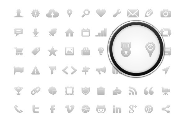 Icon Pack for Mobile #icon #design #icons #gray #graphics #web