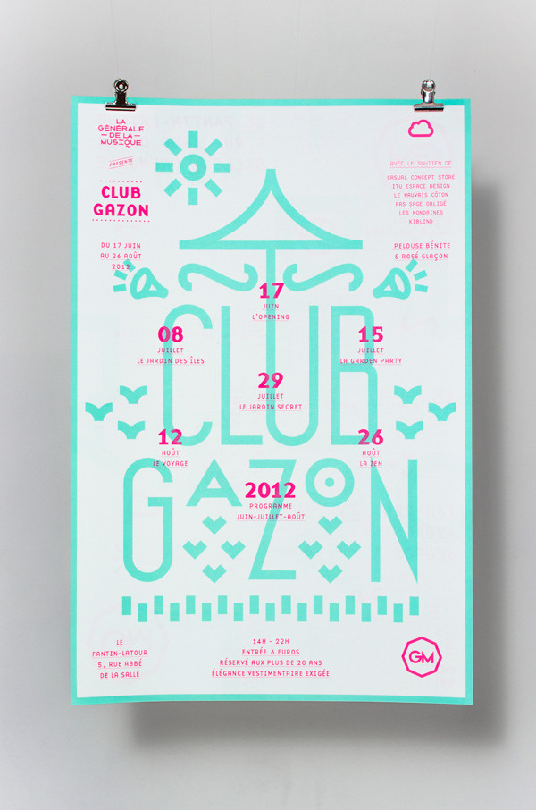 Club Gazon -www.supersuper.fr #gazon #france #design #graphic #grenoble #club