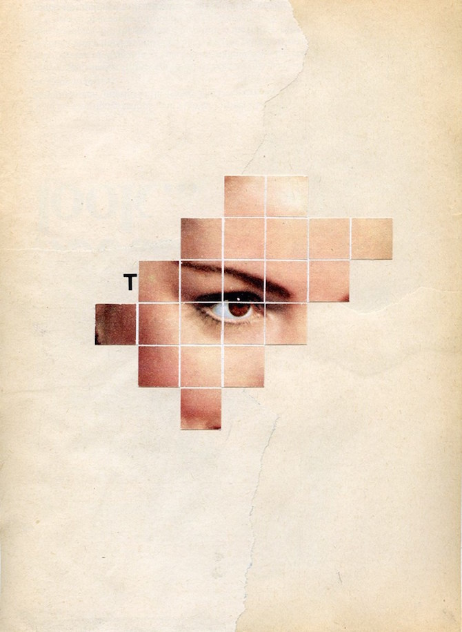 Anthony Gerace#art #portrait #squares #vintage #woman #eye