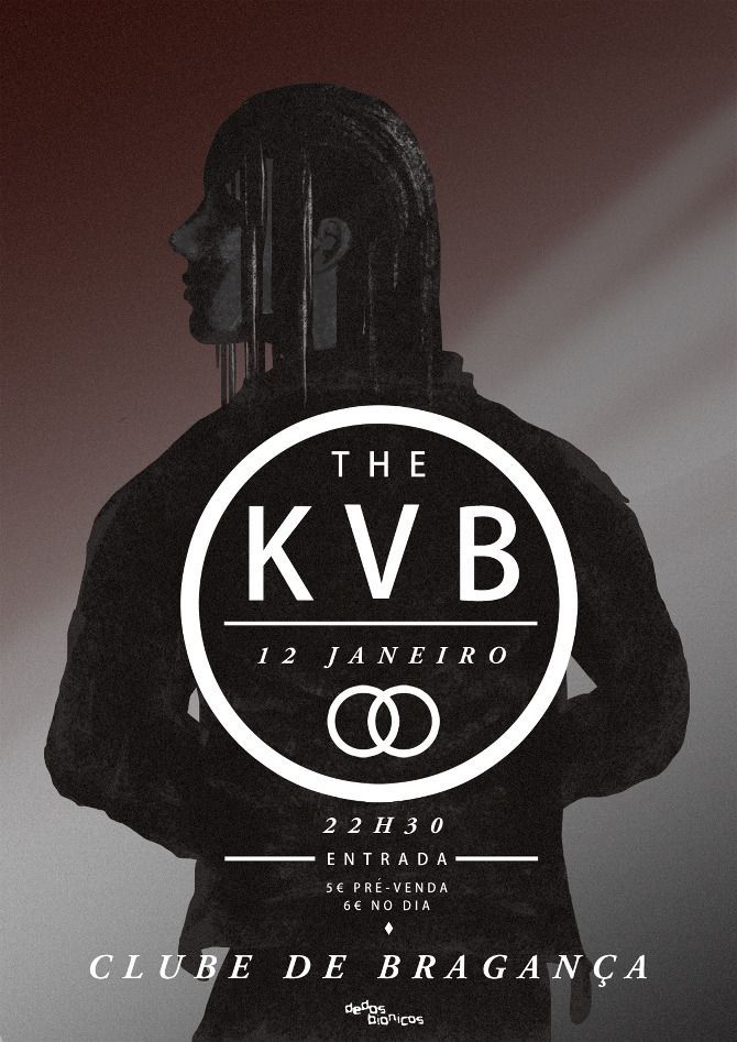 Poster for The KVB show in Bragança, promoted by Dedos Bionicos.