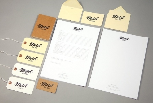 Craig Scott - Motel Studios | Craig Scott / Bench.li #stamp #stationary #retro #motel #identity #vintage #logo