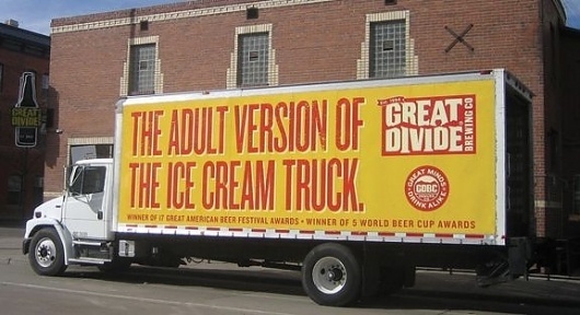 Client: Great Divide Brewing Co. : The Adult Version of the Ice Cream Truck [image] | scaryideas.com #beer #great #divide #advertising