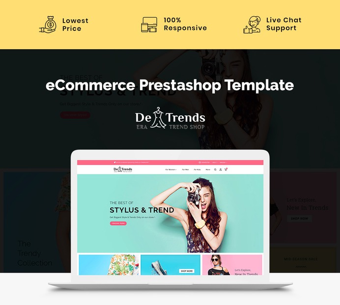 De #Trends - #Fashion #Boutique Store - #Prestashop #Responsive #Theme | #TemplateTrip #eCommerce #Website #Design #Template