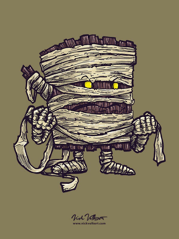 Waking up from a long long slumber and you're a petrified log that's always been mummified? Why?