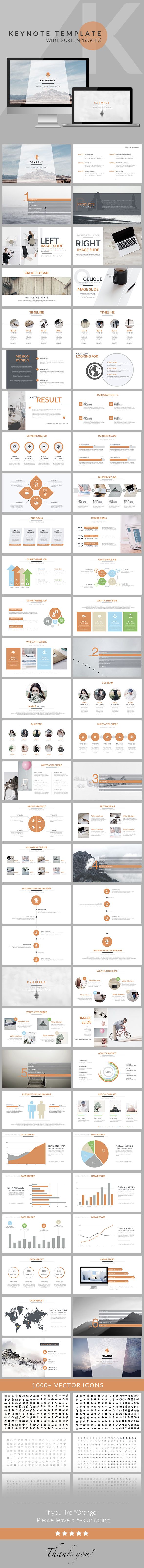 Orange - Clean trend business Keynote Template - Business Keynote Templates